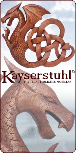 Geschnitzter Drache "Angry Wyvern", links oder rechts