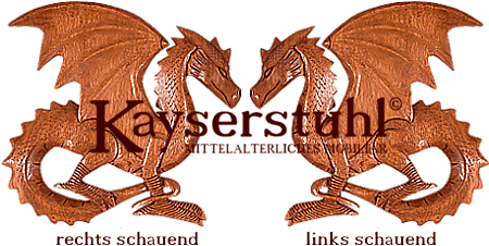 Geschnitzter Drache "Feuerschwanz", links oder rechts