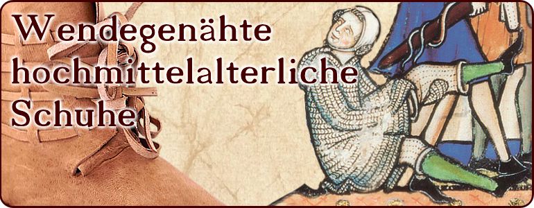 Wendegenähte hochmittelalterliche Schuhe