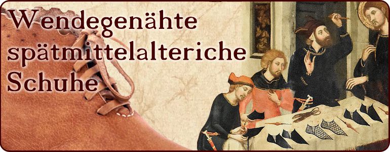 Wendegenähte hochmittelalterliche Schuhe