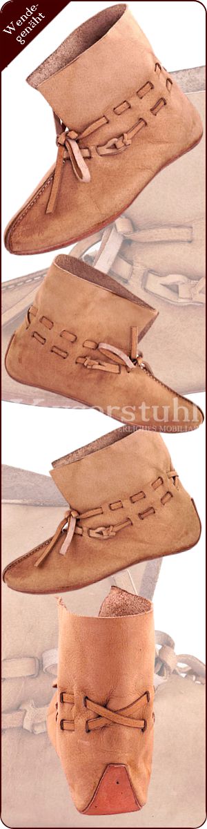 Wikingerzeitliche Schuhe "Haithabu Typ I" mit Schnürung