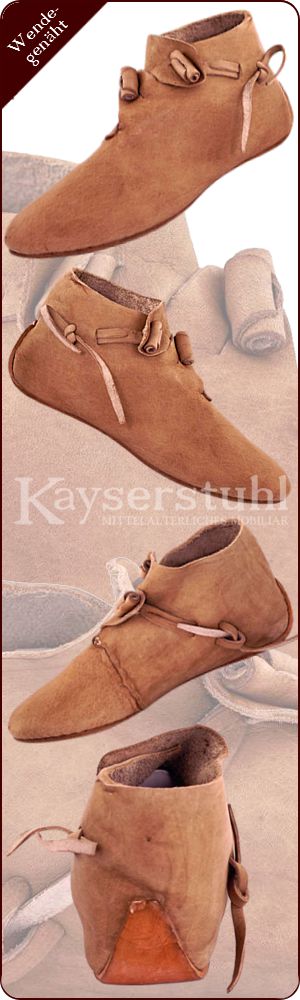 Wikingerzeitliche Schuhe "Haithabu Typ III" mit Knebeln