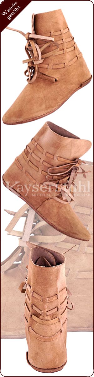 Hoch- & Spätmittelalter-Schuhe "Akkon" mit Schnürung