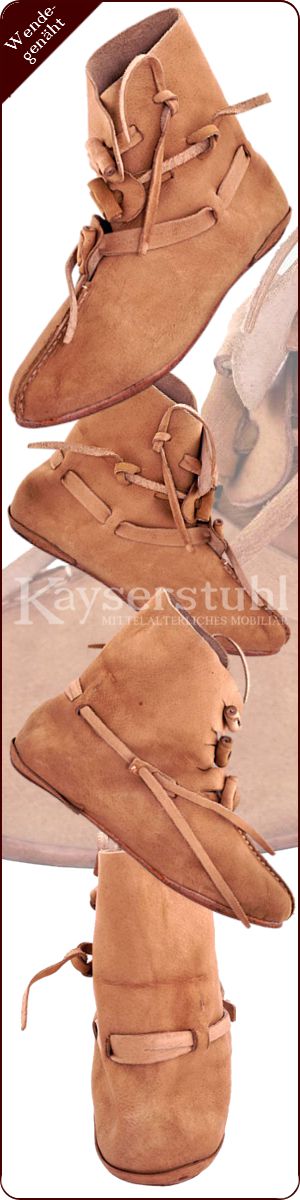 Hochmittelalterliche Schuhe "Schleswig" mit Knebeln