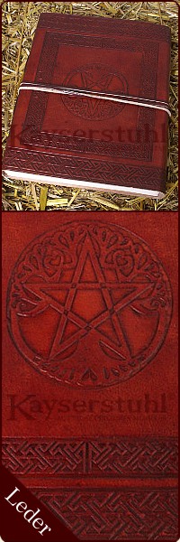 Großes Lederbuch mit Pentagram 