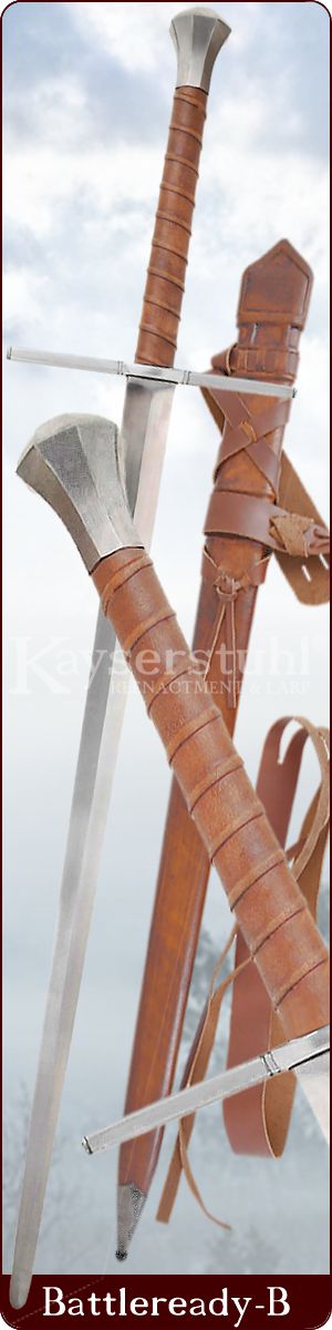 Langschwert 15. Jh. (BR-B) mit aufwändiger Scheide 