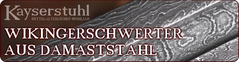 WIKINGERSCHWERTER AUS DAMASTSTAHL MIT SCHEIDE