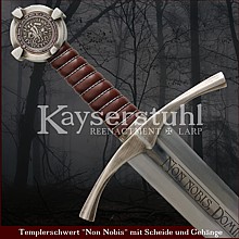 Templerschwert "Non Nobis" mit Scheide