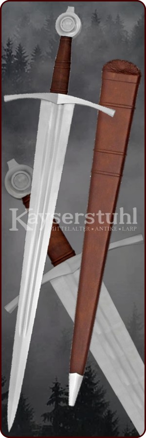 Double Fuller Oakeshott Typ XVI, 14. Jh. mit Scheide