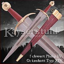 Graviertes Schwert Philip IV. mit Scheide, 14. Jh