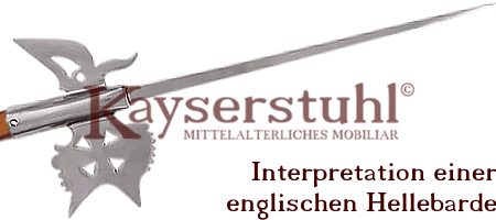 Interpretation einer Hellebarde (Helmbarte)