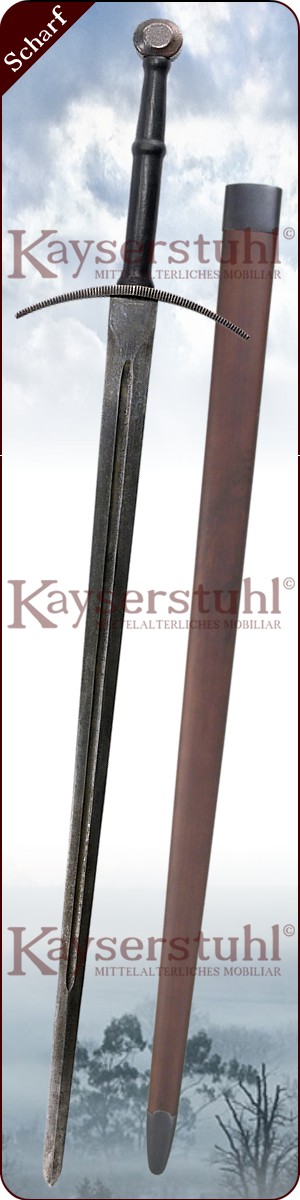 Europäisches Bastardschwert mit Scheide