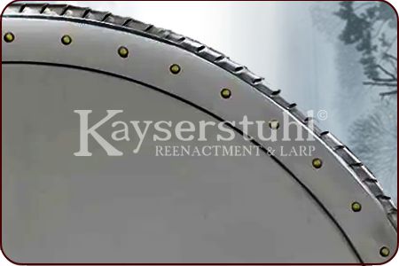 Spanischer Rodella-Rundschild 16. Jh. aus Stahl