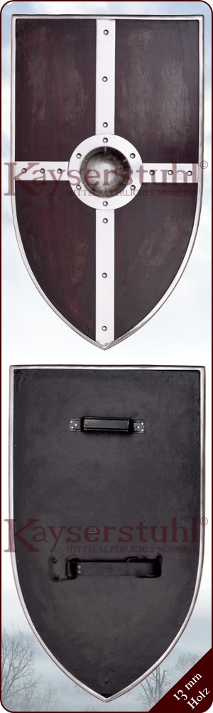 Dreiecksschild ("Wappenschild") mit Bandbeschlägen