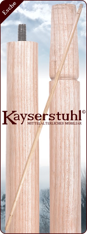 Zweiteiliger Schraubschaft aus Massivholz