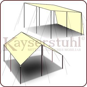 Möglicher Aufbau z.B. mit einer Plane 6x6m