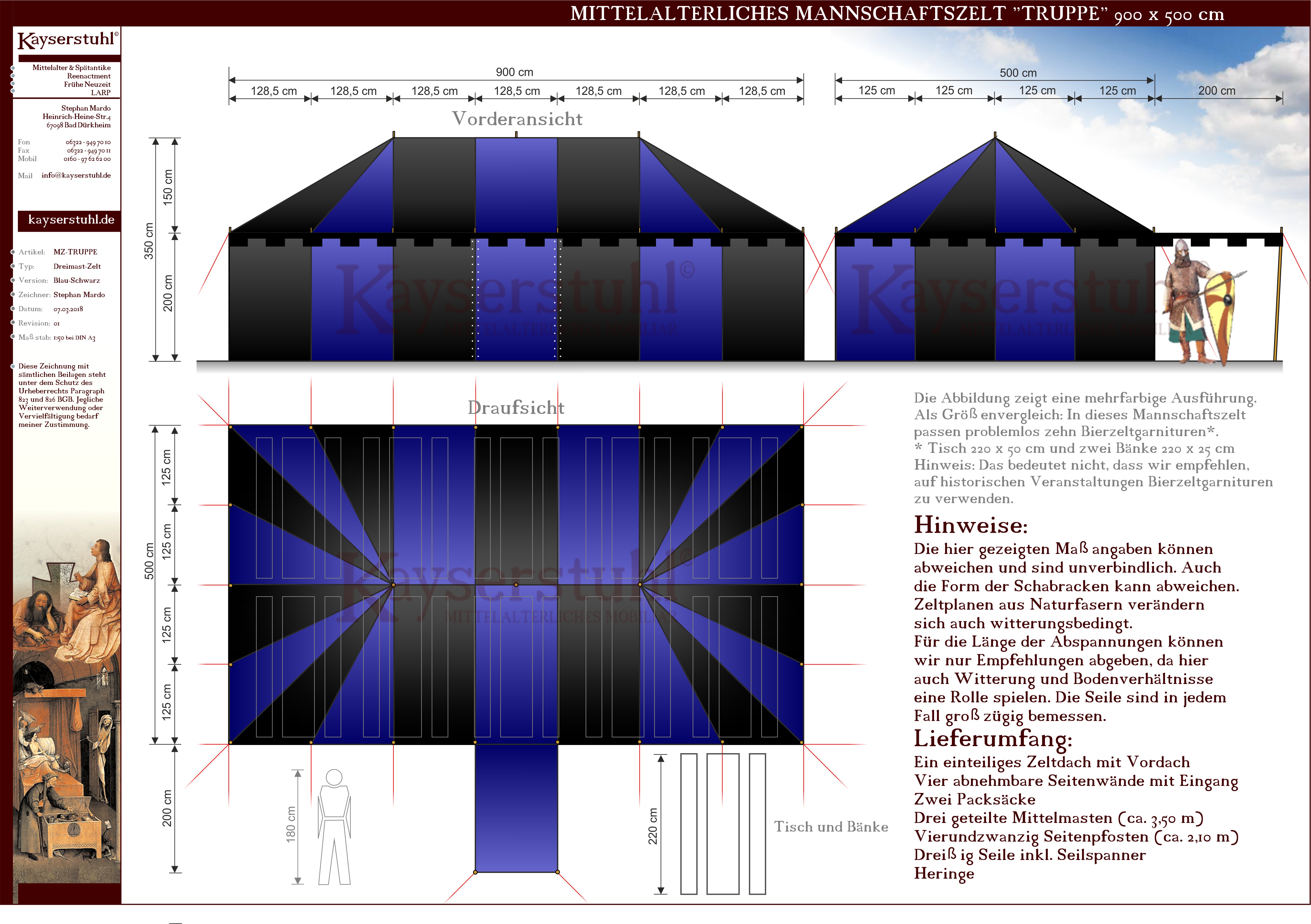 KAYSERSTUHL - Mittelalterliche Zelte, Baldachine & Lagerplanen
